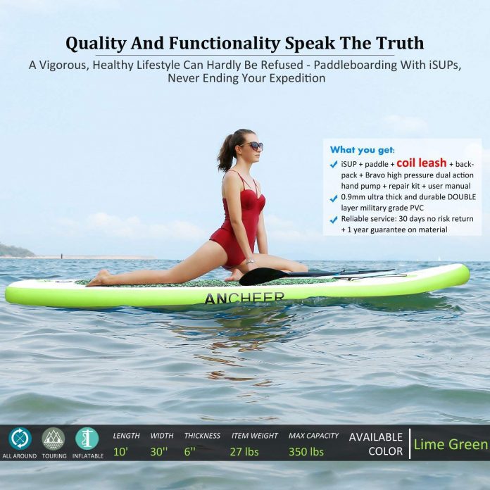 10' Inflatable Stand Up Paddle Board comes from Ancheer