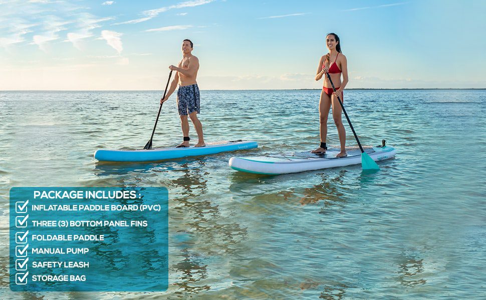 SereneLife Inflatable Stand UP Paddle Board