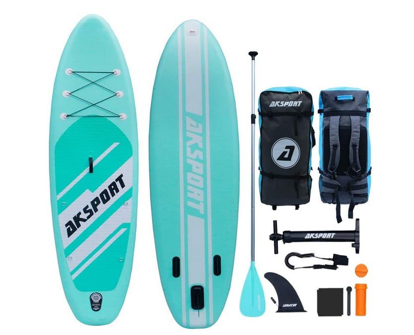 AKSPORT Inflatable Stand Up Paddle Board with Premium Non-Slip Deck
