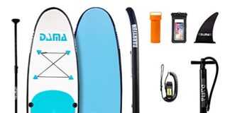 DAMA Youth 10' Inflatable Sup Stand Up Paddle Board, Youth Board, Premium Board Accessories, Floating Paddle, Lightweight Lady, Kids Gift, All Round Board Blue
