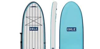 ISLE 11' Scout - Inflatable Stand Up Paddle Board - 6” Thick iSUP and Bundle Accessory Pack - Durable and Lightweight - 33" Stable Wide Stance - Up to 315 lbs Capacity (Blue, 11')