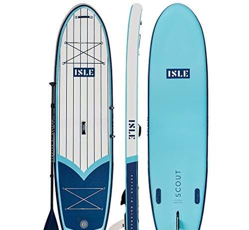 ISLE 11' Scout - Inflatable Stand Up Paddle Board - 6” Thick iSUP and Bundle Accessory Pack - Durable and Lightweight - 33" Stable Wide Stance - Up to 315 lbs Capacity (Blue, 11')