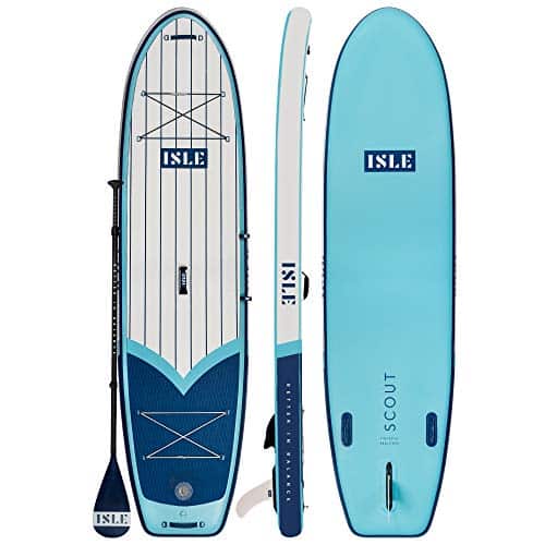 ISLE 11' Scout - Inflatable Stand Up Paddle Board - 6” Thick iSUP and Bundle Accessory Pack - Durable and Lightweight - 33