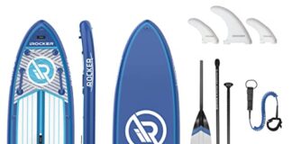 irocker all around inflatable stand up paddle board extremely stable 10