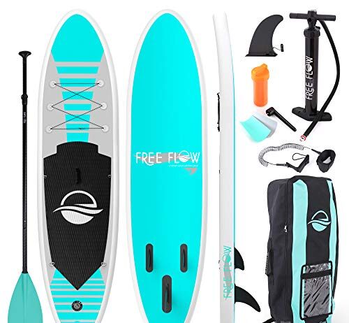 serenelife inflatable stand up paddle board 6 inches thick with premium sup