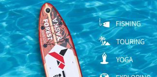 106ft inflatable stand up paddle board review