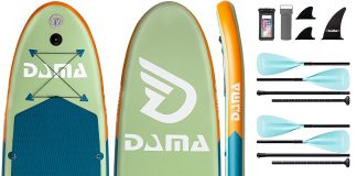dama inflatable stand up paddle board review
