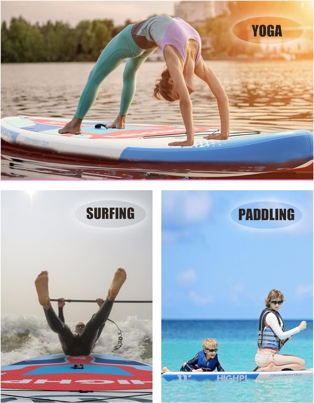 Highpi Inflatable Stand Up Paddle Board Review SUP Board Gear