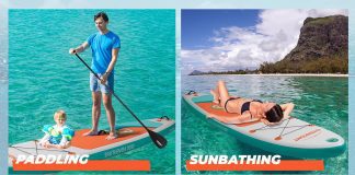 overmont sup inflatable stand up paddleboard review