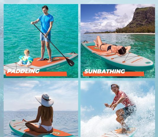 overmont sup inflatable stand up paddleboard review