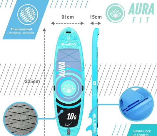 bluefin sup 108 aura fit stand up paddle board kit review