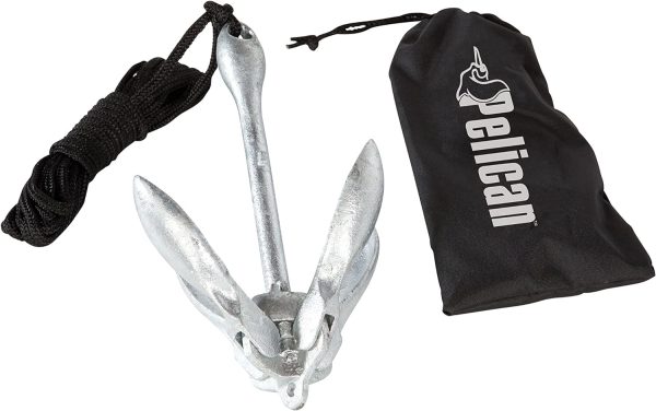 Compact Anchor Kit for Kayak, Canoe, SUP, Inflatables or Small Boats, Foldable Storage Bag, Ideal for Fishing Kayak Boating