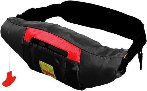 Lifesaving Pro Automatic/Manual Inflatable Belt Pack Waist Pouch Pack PFD Inflate Life Jacket Zippered Pocket Lifejacket Vest SUP Survival Aid