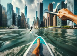 stand up paddle new york citys iconic skyline waterways