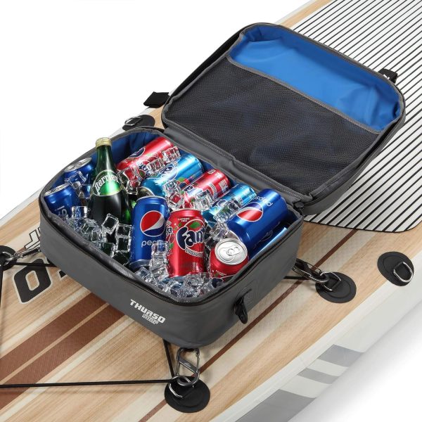 THURSO SURF Waterproof Paddle Board Cooler Bag Paddle Board Accessories SUP Deck Bag Multi-functional Durable PVC Material Mesh Top Pocket Portable Premium Insulated Spacious 20 Can