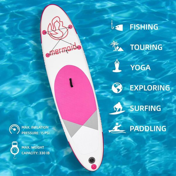 YASKA Inflatable Paddle Board Paddle Boards for Adults Paddleboard SUP with Backpack/Paddle/Fin/Leash/Hand Pump/Repair Kit