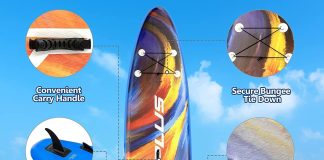 1010511 inflatable lightweight stand up paddle board premium yoga board wdurable sup accessories with fins carrying bag 1 2