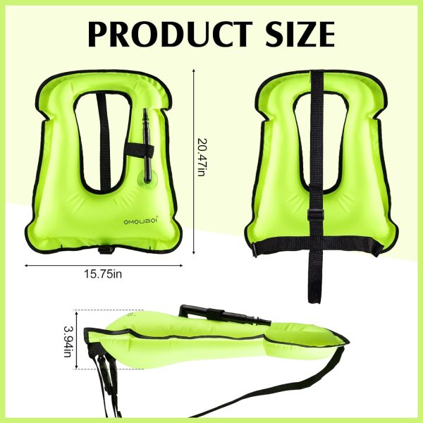2 Pcs Safety Vest for Adults, Portable Swim Vest Jackets, Adjustable Kayaking Jackets Safety Vests for Swimming Surfing