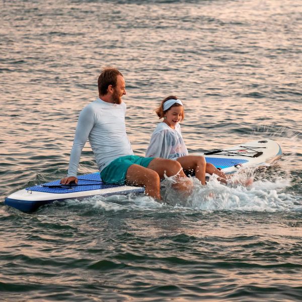 Abahub Inflatable SUP, Wide 106 x 31/34 x 106 iSUP, Blue Standup Paddleboard with Adjustable SUP Kayak Paddle, for Yoga, Paddle Board, Kayaking, Surf, Canoe, Fishing