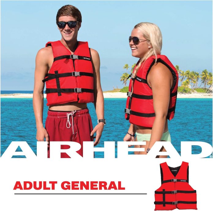 airhead general all purpose life jacket us coast guard approved type iii life vest perfect for boating and personal wate 3