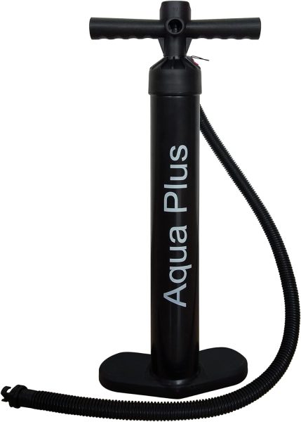Aqua Plus Inflatable Stand Up Paddle Board High Pressure Double Action SUP Pump (Black, 63cm)