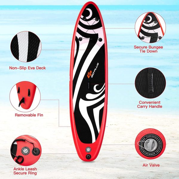 AUGESTER 10‘/10.5‘/11’ Inflatable Lightweight Stand up Paddle Board, Premium Yoga Board W/Durable SUP Accessories, with Fins, Carrying Bag, Non-Slip Deck, Adjustable Paddle Hand Pump, Wide Stance