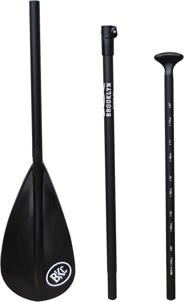 BKC Deluxe Ultra Light SUP 3 Piece Paddle with Adjustable Shaft and Fiberglass Reinforced Paddle