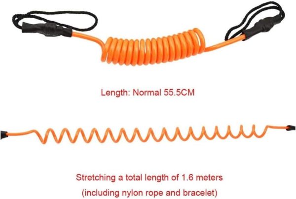 Coil SU-P Leash, TPU Surfboard Leash Stand Up Paddle Board 5mm Coiled Spring Leg Foot Rope Surfing Leash Replacement Leg Rope for Stand Up Paddle Board