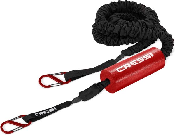 Cressi Trailer Leash for Towing and Mooring SUP Boards with Carabiners for Quick Catch and Release