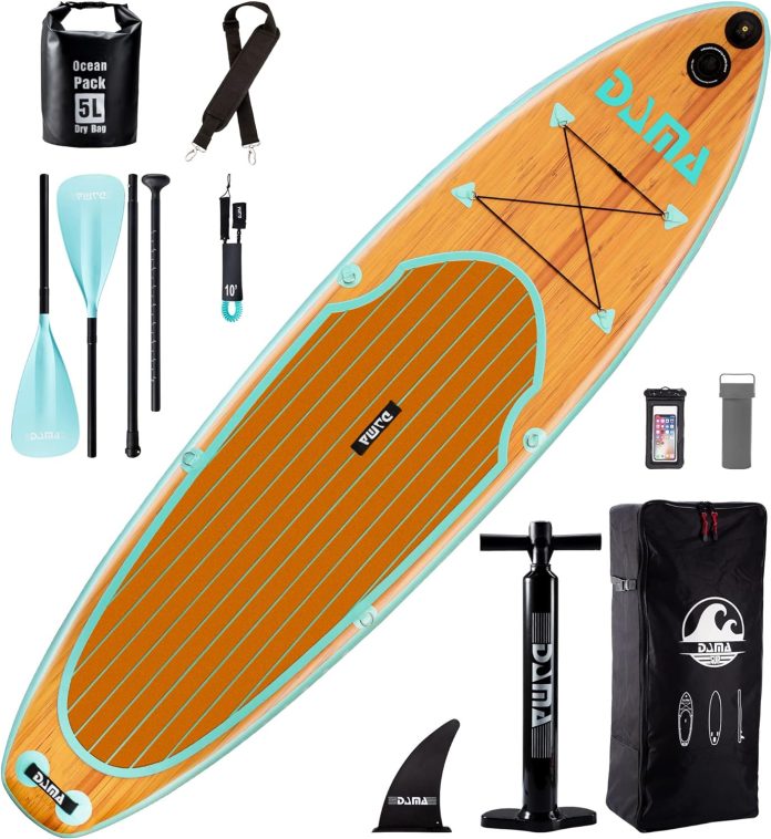 dama 9610611 inflatable stand up paddle board yoga board camera seat floating paddle hand pump board carrier waterproof