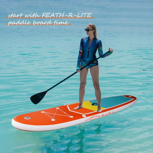 FEATH-R-LITE Stand Up Paddle Board Inflatable,SUP Board for Adults,Standup Paddleboards with ISUP Board Accessories,Suitable for Surf Fishing Yoga