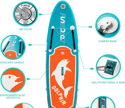 funwater sup inflatable stand up paddle board ultra light inflatable paddleboard with isup accessories fins kayak seat a 1