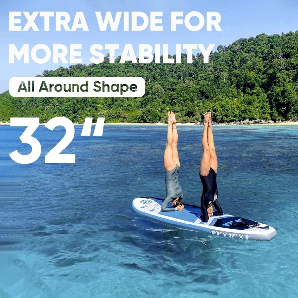 Goosehill Inflatable Stand Up Paddle Board, Reinforced Double Layer All-Around Paddleboard for All Skill Level, Ultra Light, Stable and Reliable with Premium SUP Package,SUP Seat Included