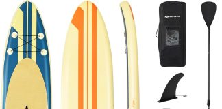 goplus inflatable stand up paddle board 1010511 sup 6 thick with premium accessories adjustable aluminum paddle leash ca