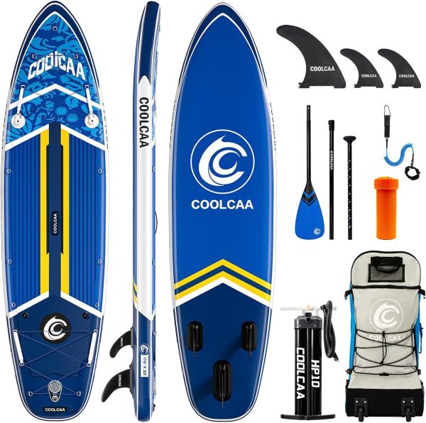 Inflatable Paddle Board, 460lb Max Capacity, Stand Up Paddle Board with Premium SUP Paddle Board Accessories, Stable Design, Non-Slip Comfort Deck, Paddle Boards for Adults Youth of All Skill Levels
