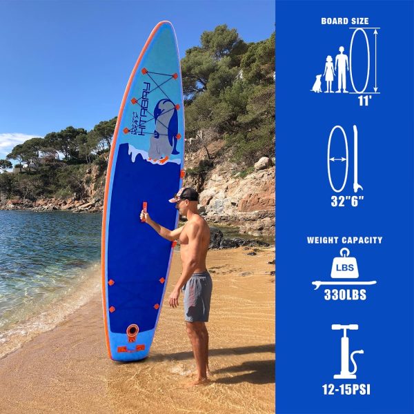 Inflatable Stand Up Paddle Board with Premium SUP Accessories, 96/106/11 ISUP for Youth  Adults, Durable Ultra-Light Paddleboard Yoga Board Traveling Board for Surfing