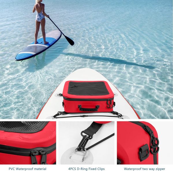 MORXPLOR Waterproof PVC Material Paddleboard Cooler Deck Bag,12 can Sup Deck Cooler Bag,Cooler Bag for Paddleboard,Soft Cooler Insulated Bag,Camping Cooler,Kayak Cooler