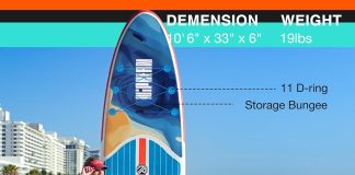 niphean inflatable stand up paddle board with sup accessories anti slip eva deck 106 inflatable paddle boards for adults 1