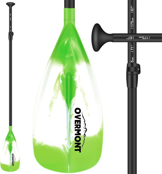 Overmont Aluminum Alloy SUP Paddle - 3 Piece Adjustable Stand Up Paddleboard