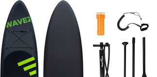 peakpath inflatable stand up paddle board 6 thick with premium sup accessoriesbagbottom fin for paddlingsurf controlnon