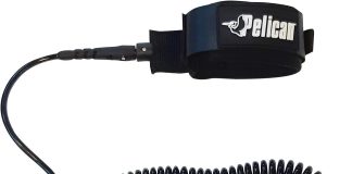 pelican sport sup leash 10 ft long 3m secure coil system strong durable and comfortable 1 stainless steel swivel connect