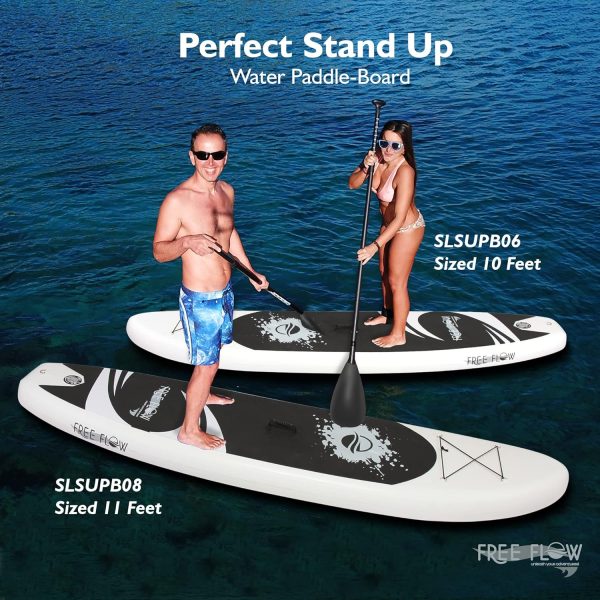 SereneLife Stand Up Paddle Board Inflatable - 10’ Ft. Standup Sup Paddle Board W/  Manual Air Pump, Safety Leash, Paddleboard Repair Kit, Storage/Carry Bag - Sup Paddle Board Inflatable
