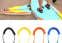 stand up paddle board leash surfs board leashes replacement coiled sups leash leg rope for shortboard longboards straigh 3