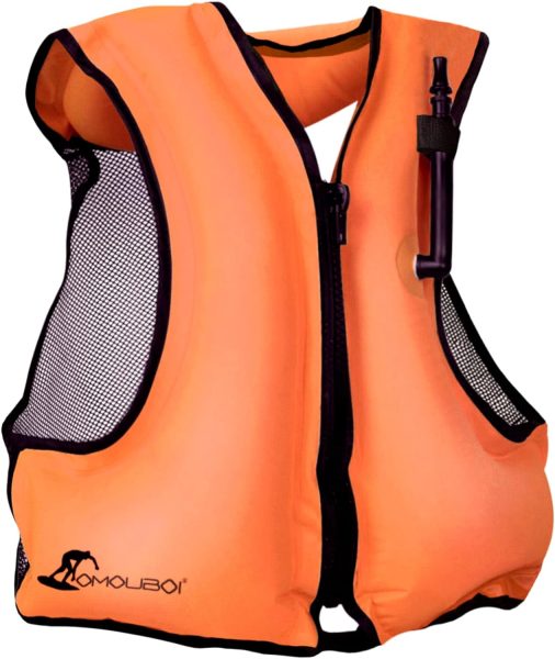 APPMOO Snorkel Vest Inflatable Floatage Jackets Snorkeling Vest for Adults, Kayaking Buoyancy Vest, Portable Buoyancy Vest, Diving Surfing Swimming Outdoor Water Sports Diving Swimming (for 80-220lbs)