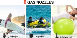 paddle board pump sup electric pump 20psi high pressure portable air pump with inflation auto off deflation function 12v 2