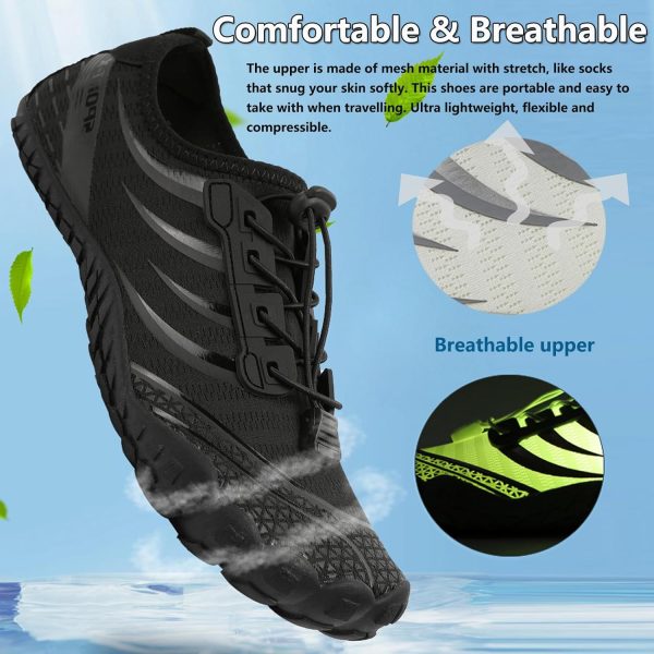 Water Shoes Men,Mens Water Shoes,Water Shoes Women,Barefoot Shoes,Quick Dry Aqua Swim Shoes,Slip-on Soft Beach Shoes,Quick Dry Water Shoes,Aqua Sports Outdoor Shoes for Pool Beach Surf Walk Water Yoga