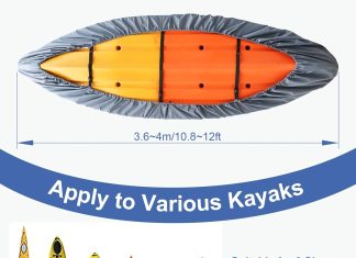 kayak covers for outdoor storage waterproof heavy wind dust uv tear and fade resistant protection sunblock shield kayak 1 2