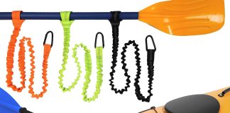 paddle leash kayak paddle holder tool lanyard 2 pack stretchable paddle strap with carabiner secure leash lanyard rope f 3