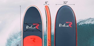 rokia r sup stand up paddle board 106326 inflatable paddleboard for adult on water with family and friend