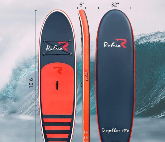 rokia r sup stand up paddle board 106326 inflatable paddleboard for adult on water with family and friend